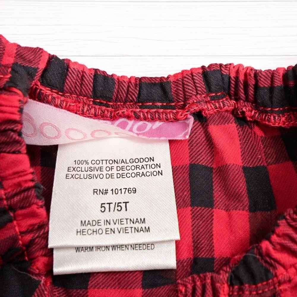 GoodLad- Black Plaid Dress with Lace Hem